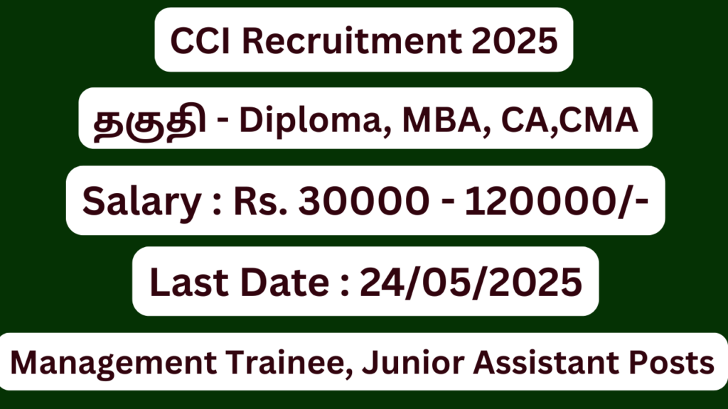 CCI Recruitment 2025 | Apply For 147 Vacancies | Apply Jobs Now