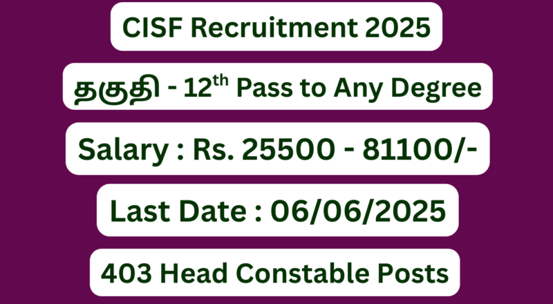 CISF Sports Quota Recruitment 2025 | Apply For 403 Vacancies | Apply Jobs Now