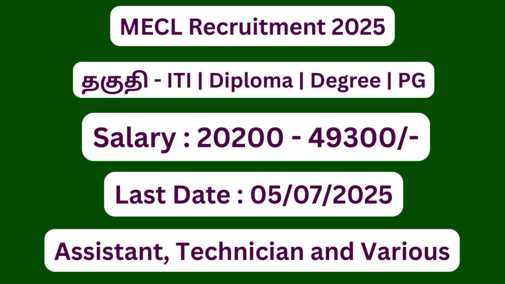 MECL Recruitment 2025 | Apply For 108 Non Executive Vacancies | Apply Jobs Now