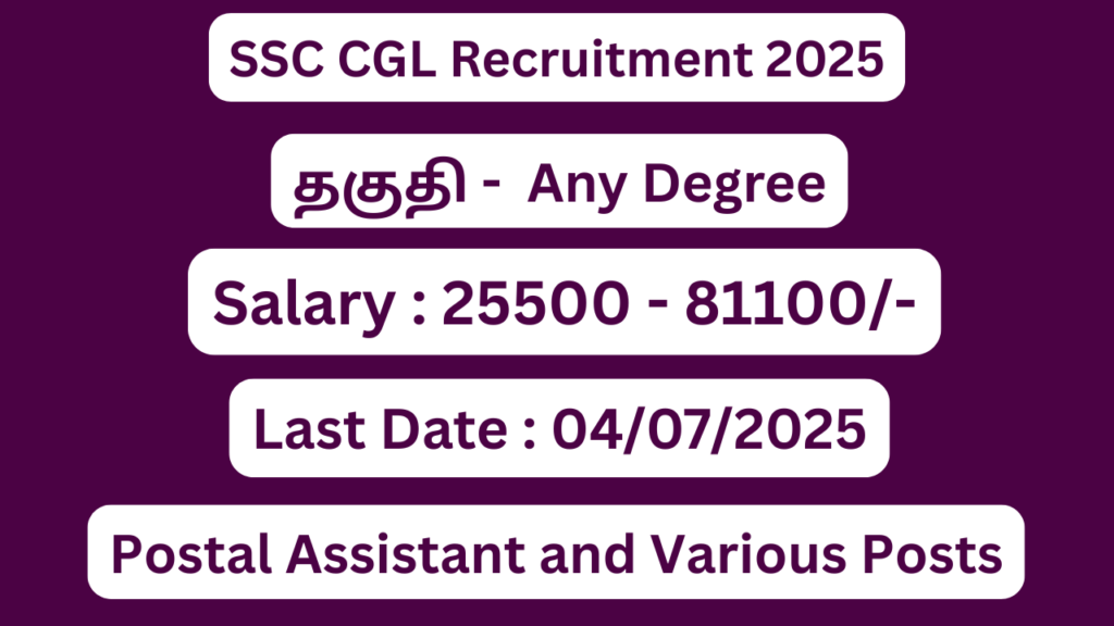 SSC CGL Recruitment 2025 | Apply For 14582 Vacancies | Apply Jobs Now