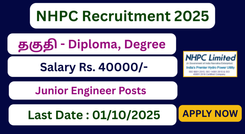 NHPC Non Executive Recruitment 2025 | 248 Vacancies | Apply Jobs Now