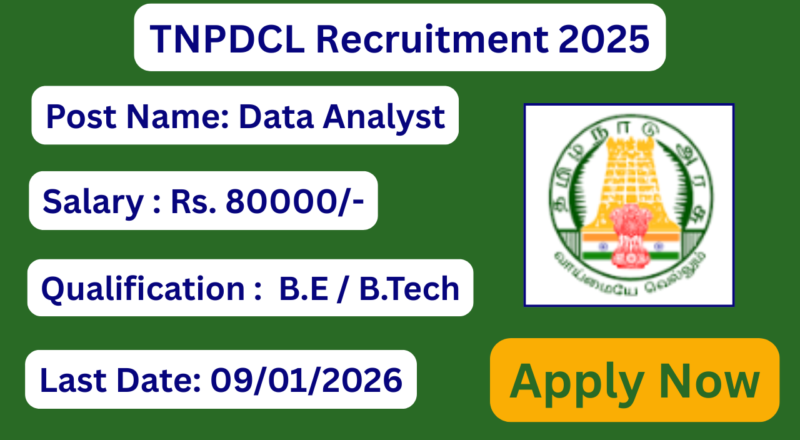 TNPDCL Recruitment 2025 | Apply for Data Analyst Posts