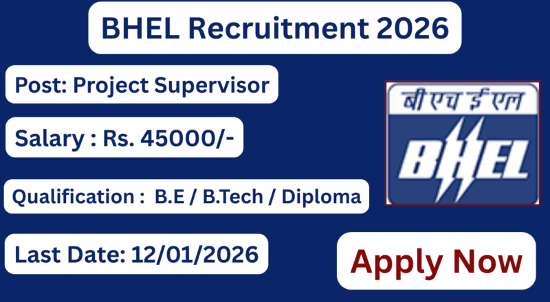 BHEL Recruitment 2026 Apply for Project Engineer Posts