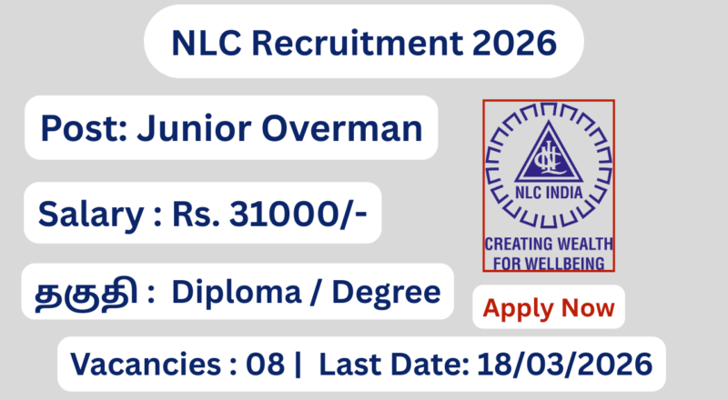 NLC Recruitment 2026 08 Vacancies; Apply Now