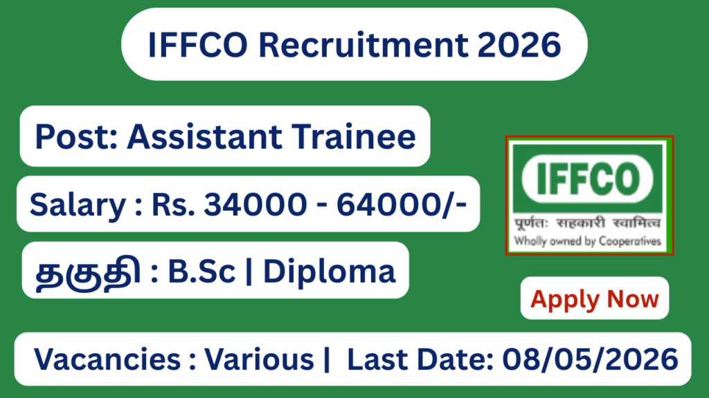 IFFCO Recruitment 2026 | Salary Rs 34000 to 64000 | Apply Online