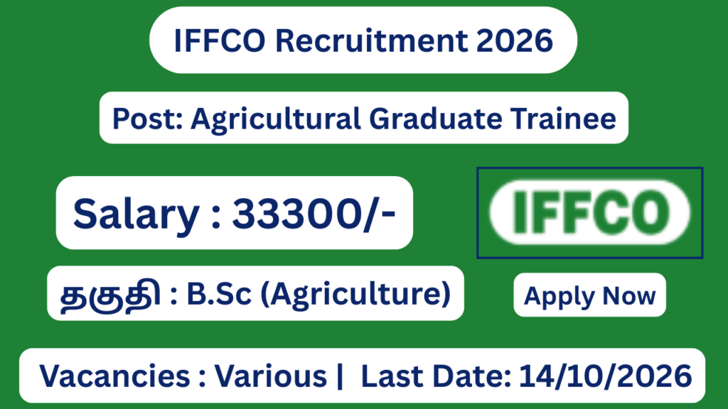 IFFCO Recruitment 2026 Apply for Agriculture Graduate Trainee (AGT) Posts; Apply Now!